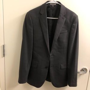 Express skinny suit stretch Charocal